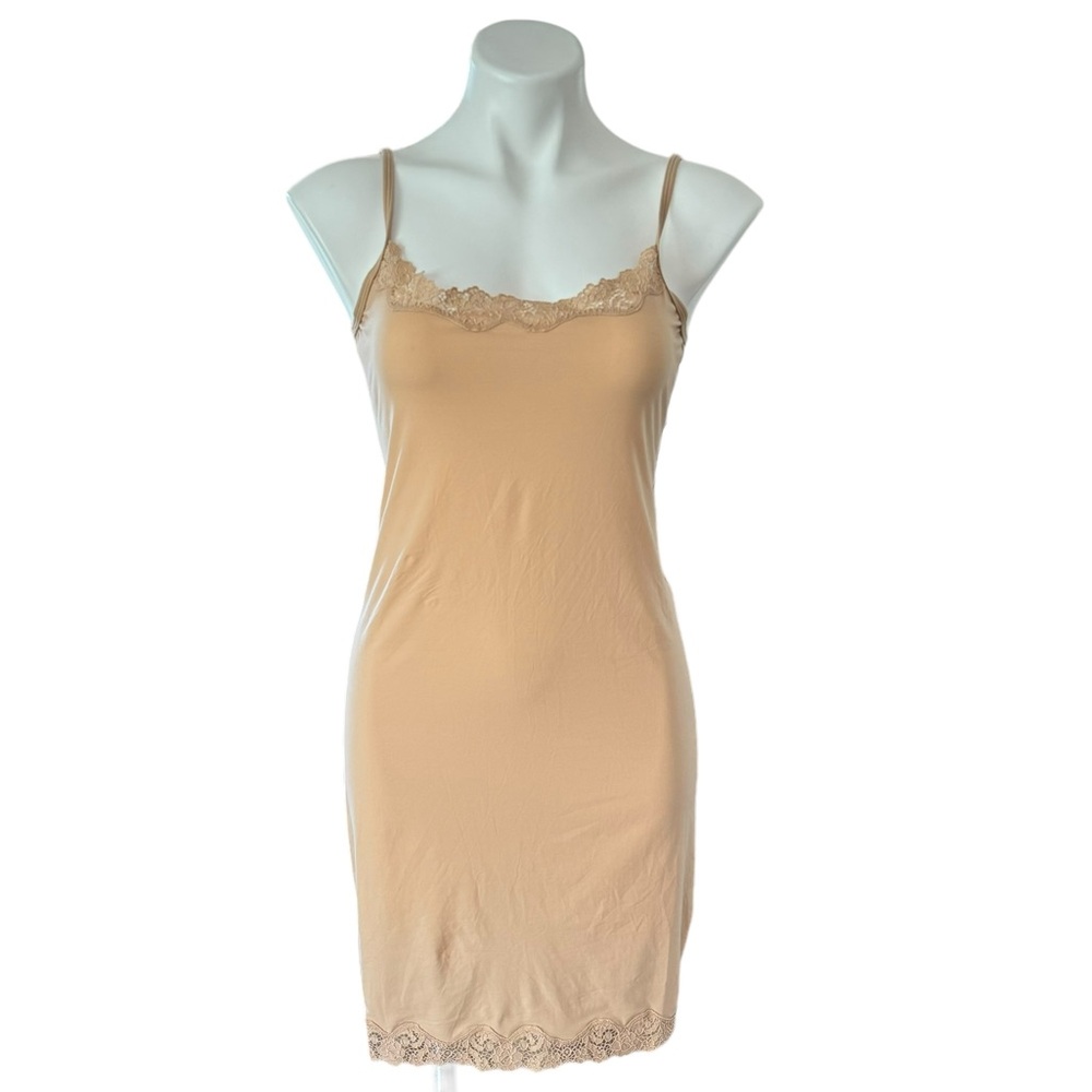 Skims Fits Everybody Lace Slip Dress in Clay NWT